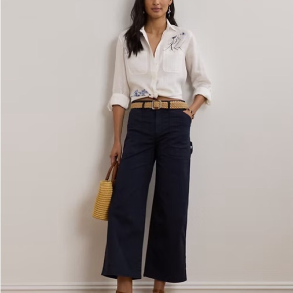 Lauren Ralph Lauren Relaxed Fit Print Roll-Tab Sleeve Shirt - Picture 4 of 7